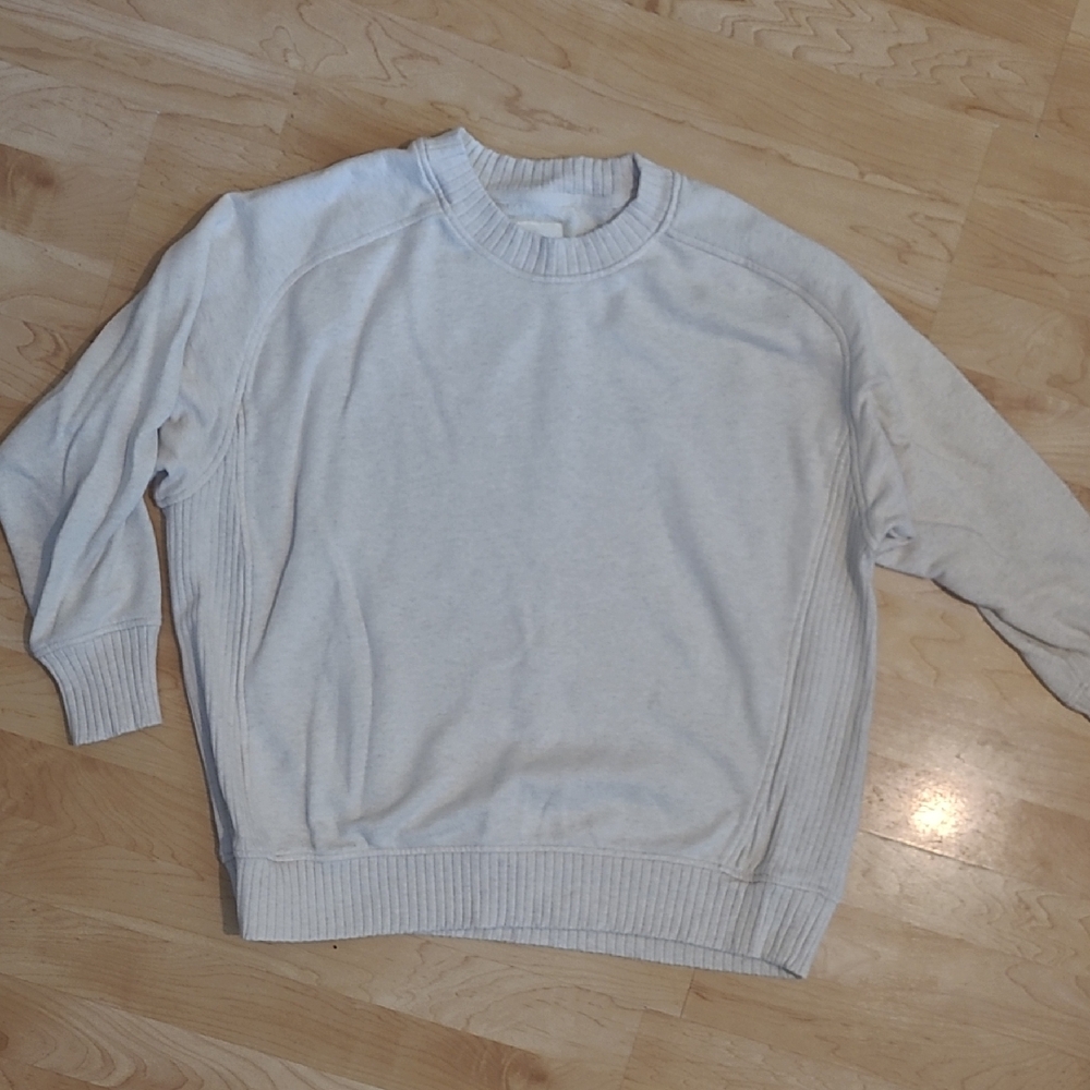 Aerie Womens Cream Crewneck Sweater
